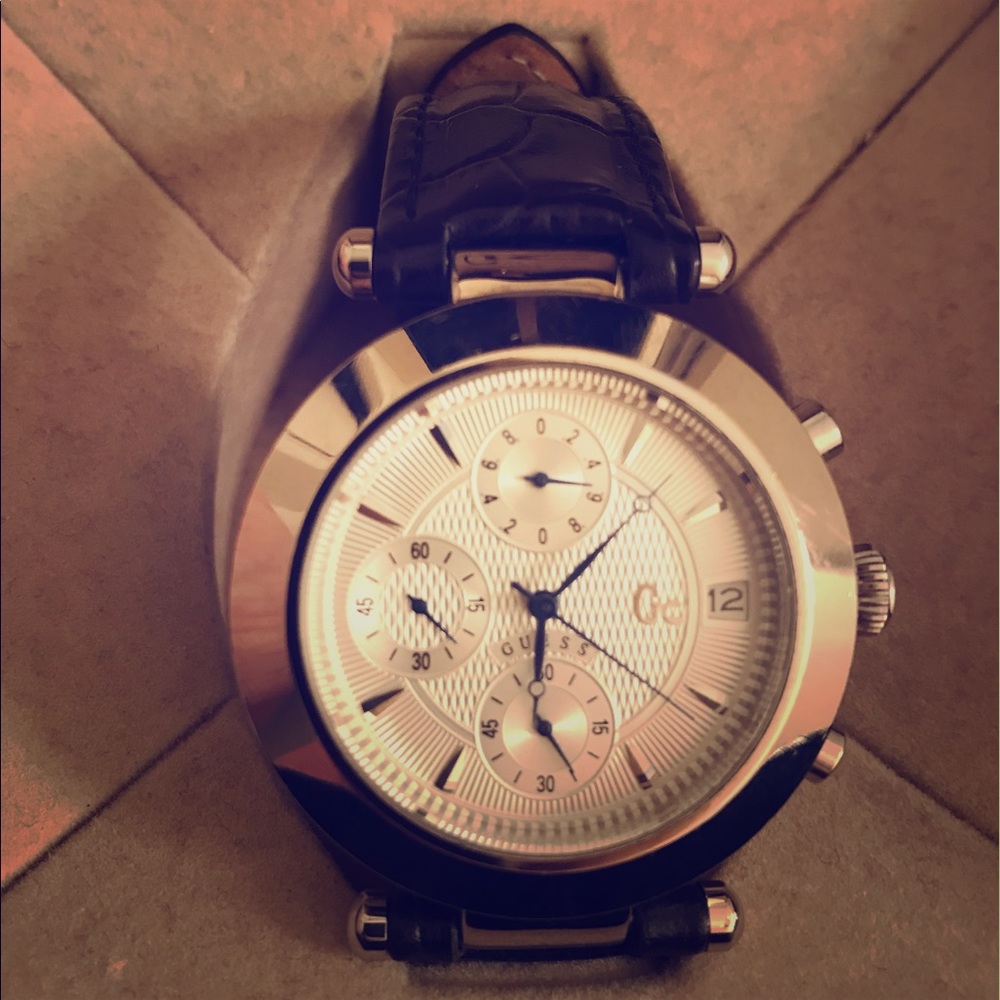🎁 gift! Guess GC7000 watch with leather strap